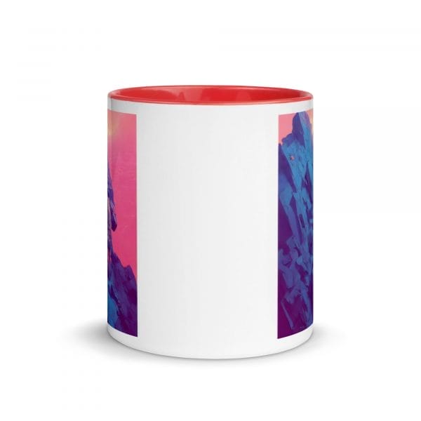 A My ability to conquer my challenges is limitless as a Mug with Color Inside with an image of a mountain.
